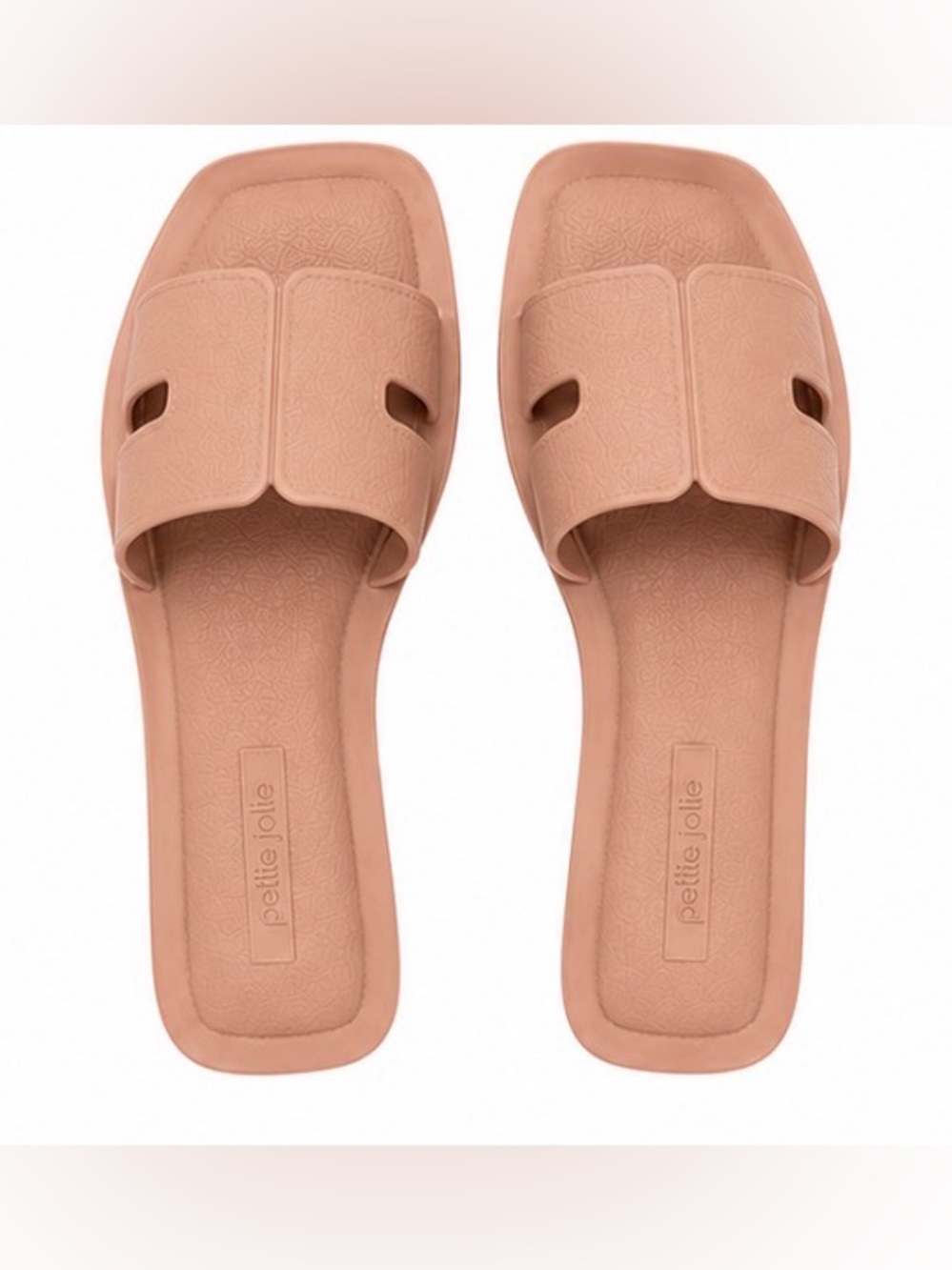 petite jolie Nude Slide Sandals, size 8, caramel tan, NWT
